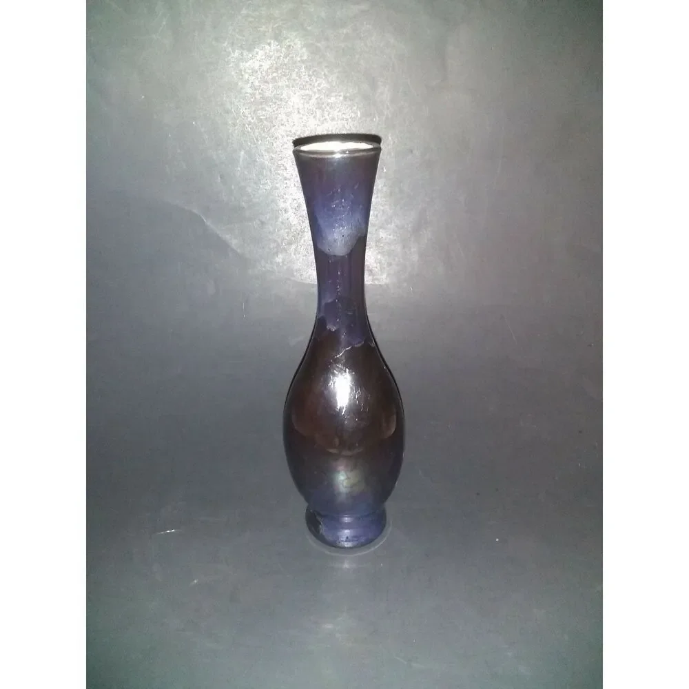 Handpainted Opulent Water Color Ceramic Bud Vase